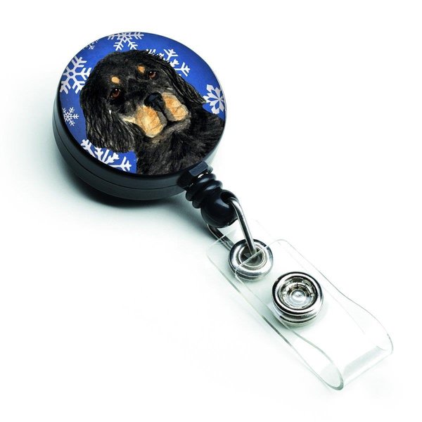 Carolines Treasures Gordon Setter Winter Snowflakes Holiday Retractable Badge Reel SS4653BR